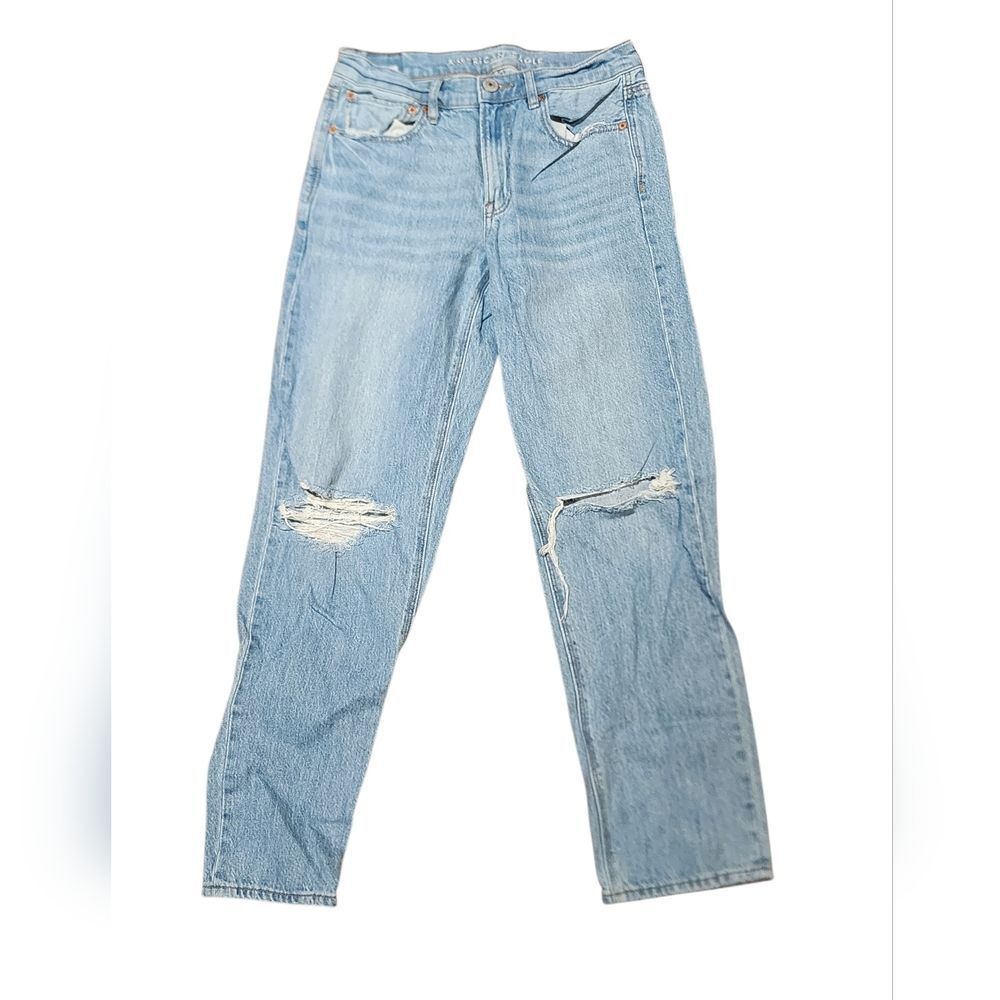 American Eagle Distressed Jeans - Size 6 Regular - 90s Straight Style